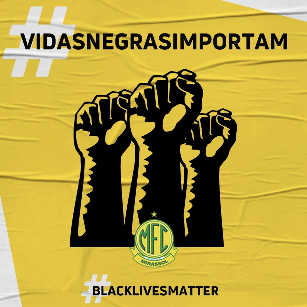 Mirassol apoia protesto contra racismo e adere à campanha 