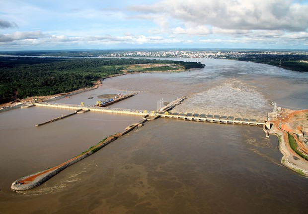Usina Santo Antonio no Rio Madeira, em Rondônia (Foto: Cleris Muniz/Divulgação)