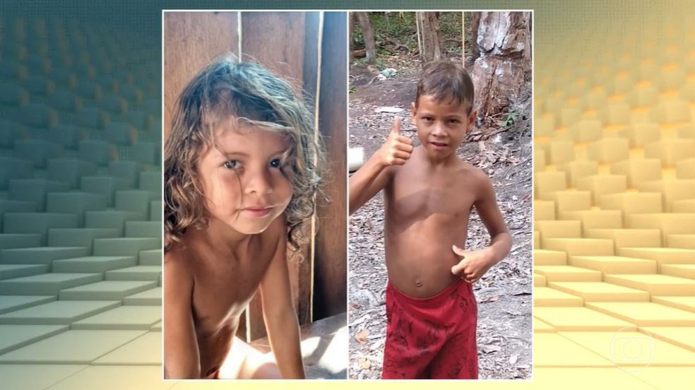 Irmãos ficaram perdidos na Floresta Amazônica por 26 dias, tempo em que não se alimentaram e beberam apenas água da chuva — Foto: Reprodução/Jornal Hoje