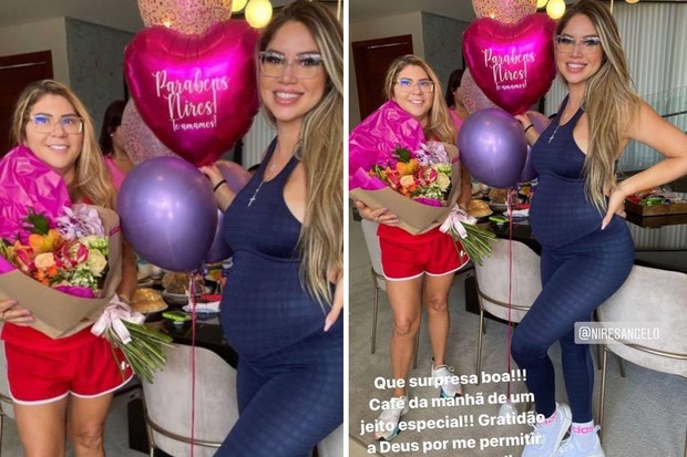 Niris ganha surpresa da filha, Camila Ângelo (Foto: Reprodução/Instagram)