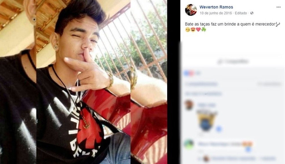 Weverton Ramos Carneiro, de 18 anos, morreu afogado (Foto: Facebook/ Reprodução)