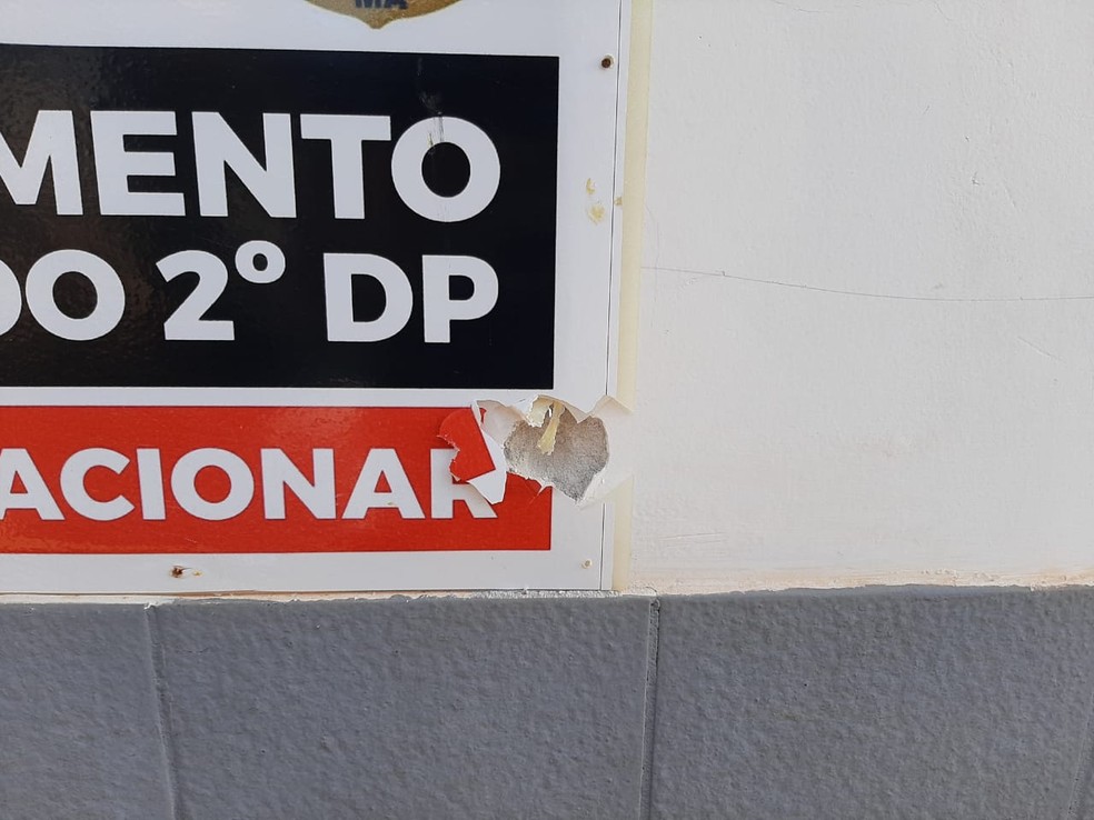 2º DP de Timon, no Maranhão, foi alvo de tiros no último sábado (15). — Foto: Divulgação/Polícia Civil