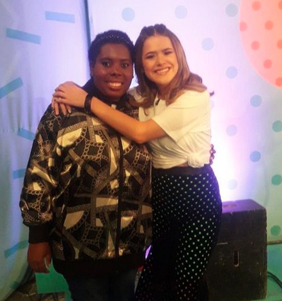 Aline Borel e Maisa Silva durante participação em programa de TV — Foto: Reprodução/Redes sociais