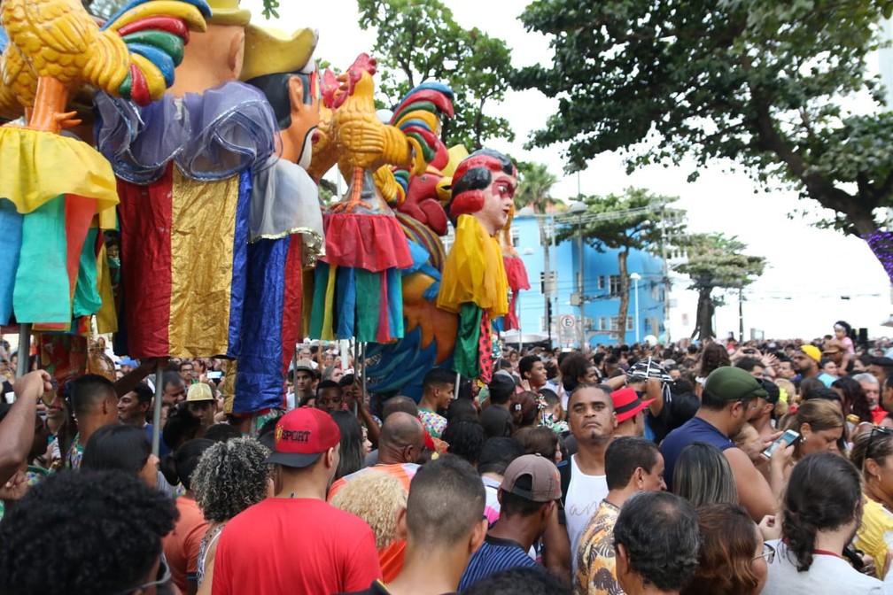 Alegorias do Galo da Madrugada animaram o Arrastão do Frevo, no Recife — Foto: Marlon Costa/Pernambuco Press