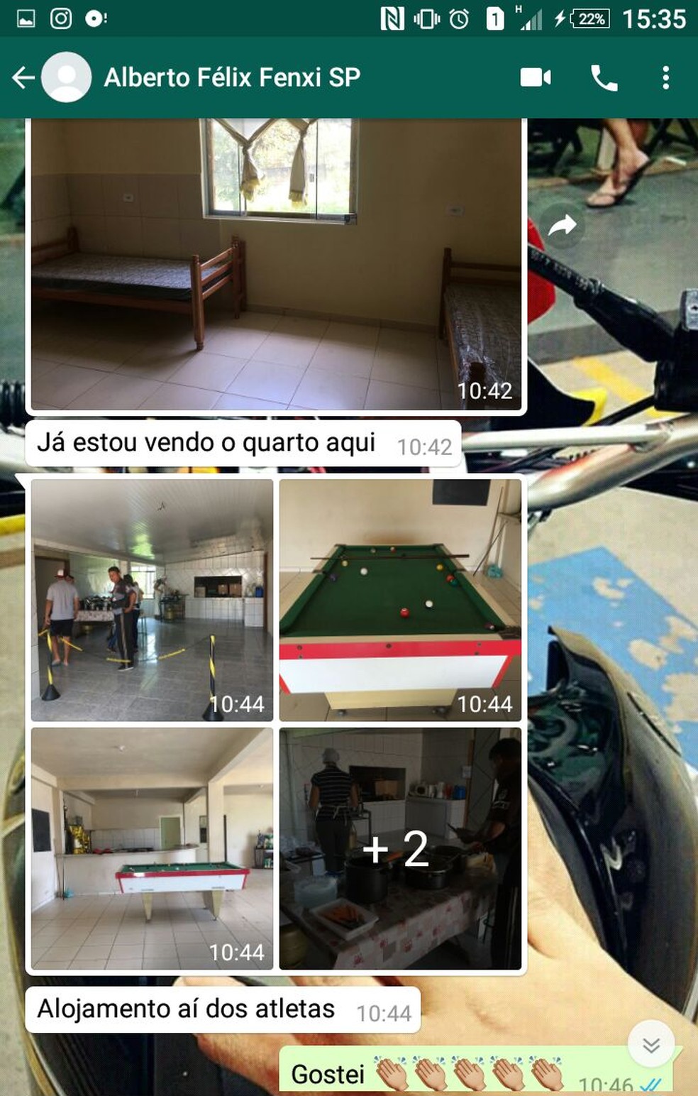 Homem que se passava por técnico mandava fotos das instalações que dizia ser do Noroeste (Foto: Arquivo Pessoal)