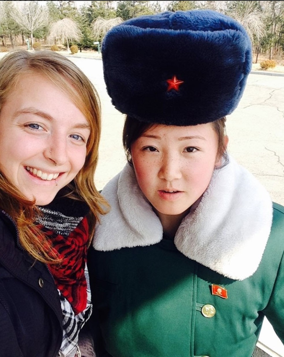Zoe Stephens em sua primeira visita à Coreia do Norte, em 2015 — Foto: Reprodução/Instagram/Zoe Stephens