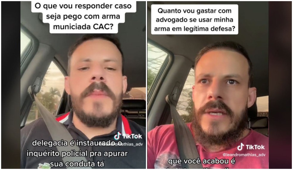 Advogado baleado enquanto acompanhava mãe em ressonância magnética fala sobre armas nas redes sociais  — Foto: Reprodução/TikTok