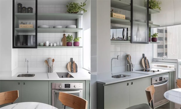 Prateleira suspensa: 55 modelos lindos e como fazer a sua  Decoração de  cozinha simples, Decoração cozinha apartamento pequeno, Decoração cozinha  pequena simples