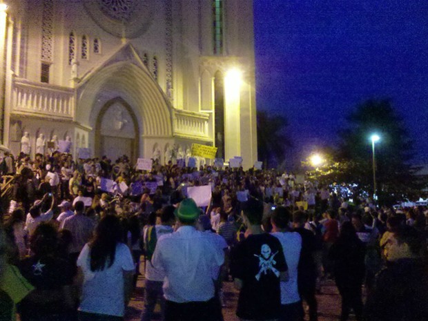 Protesto pacífico contou com 1,5 mil pessoas, segundo os organizadores (Foto: Samuel Sernaglia Calório/Arquivo pessoal)