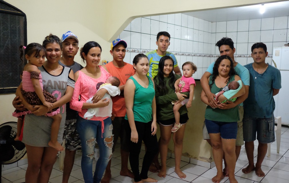Família de venezuelanos que vivem em Boa Vista, Roraima (Foto: Inaê Brandão/G1 RR)
