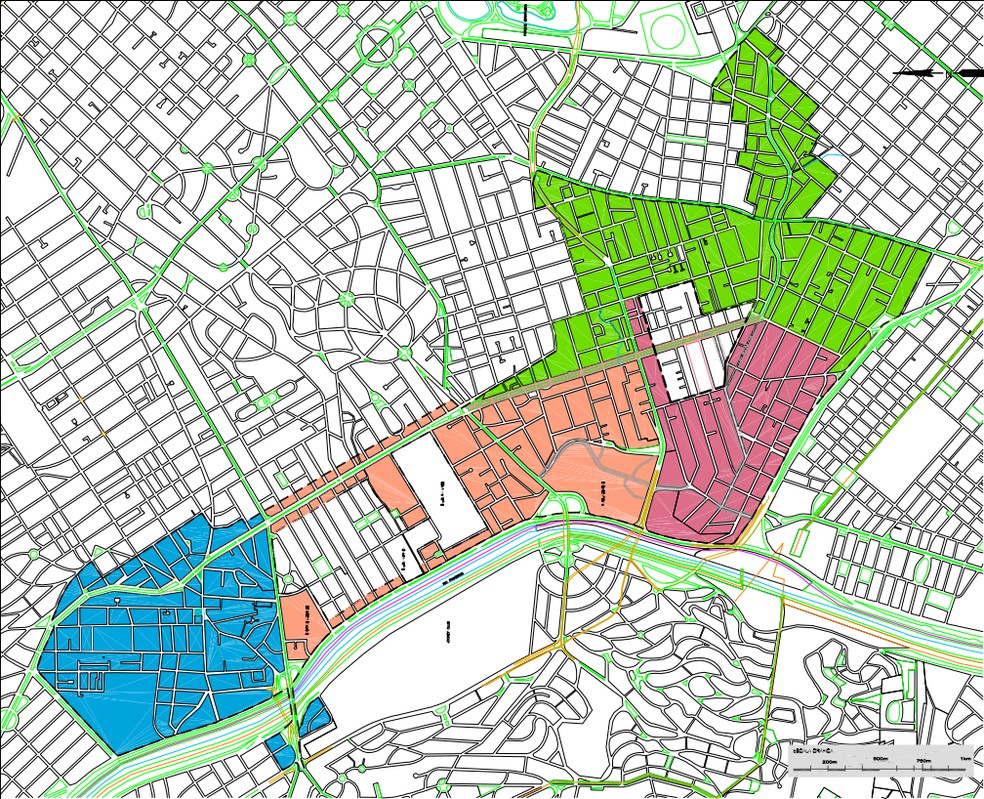 &Aacute;rea de atua&ccedil;&atilde;o da Opera&ccedil;&atilde;o Urbana Consorciada Faria Lima &mdash; Foto: Reprodu&ccedil;&atilde;o/PMSP