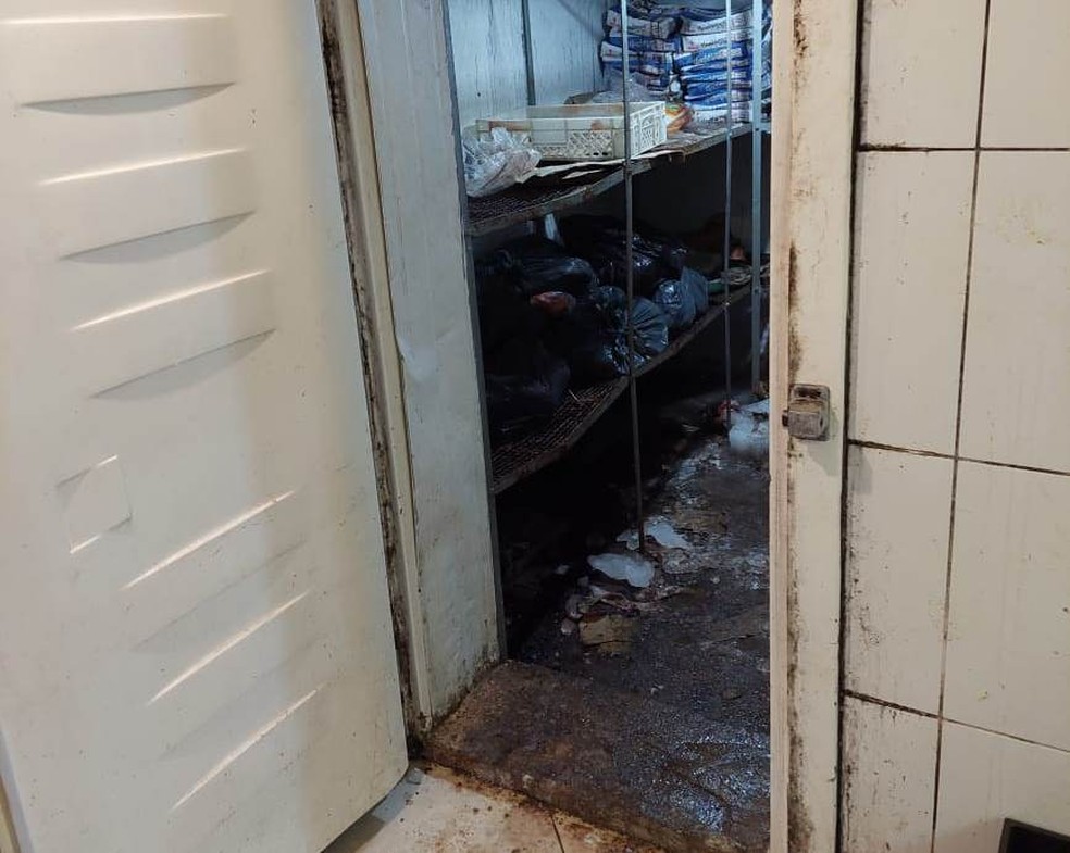 Vigilância Sanitária Municipal autuou um mercado pelo armazenamento inadequado de produtos alimentícios em Presidente Prudente — Foto: Cedida/Secom