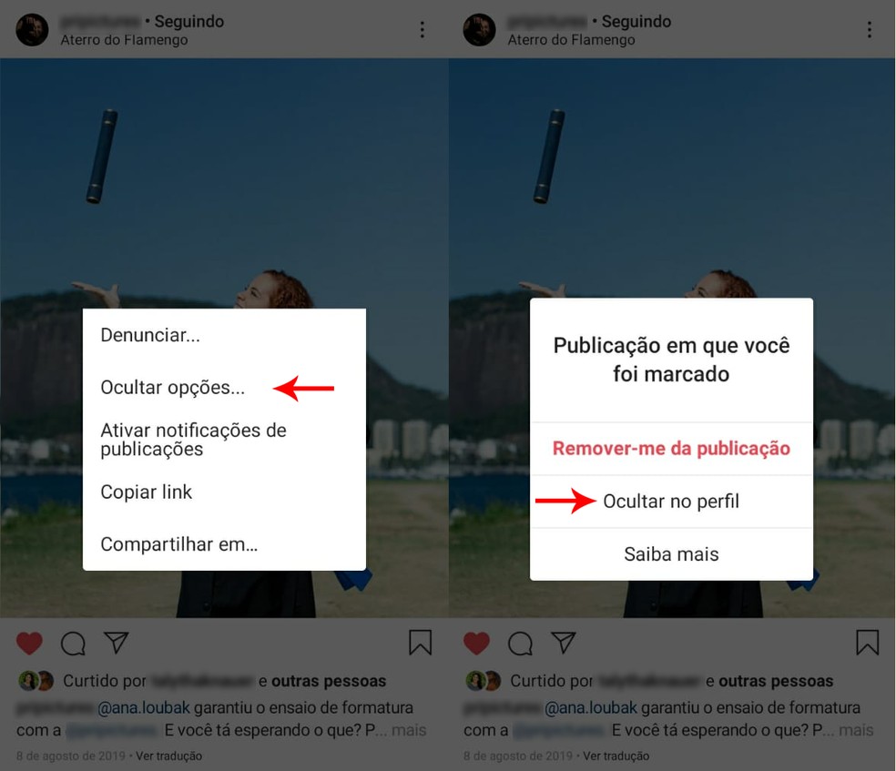 Instagram permite ocultar marcações de fotos no perfil — Foto: Reprodução/Ana Letícia Loubak