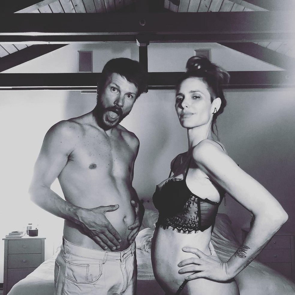 Rodrigo Hilbert e Fernanda Lima na reta final da gravidez — Foto: Reprodução/Instagram