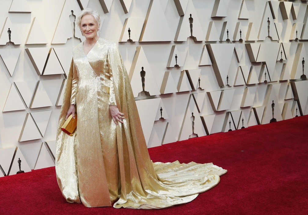 Glenn Close, indicada a melhor atriz por 'A Esposa', no tapete vermelho do Oscar 2019 — Foto: Mario Anzuoni/Reuters