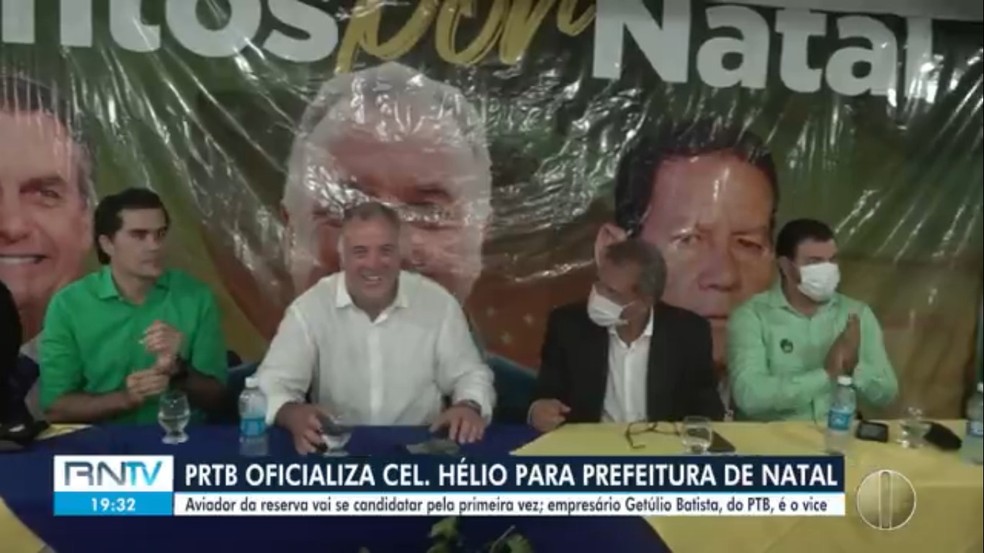 PRTB oficializa candidatura de Hélio Oliveira à Prefeitura de Natal — Foto: Reprodução/Inter TV Cabugi