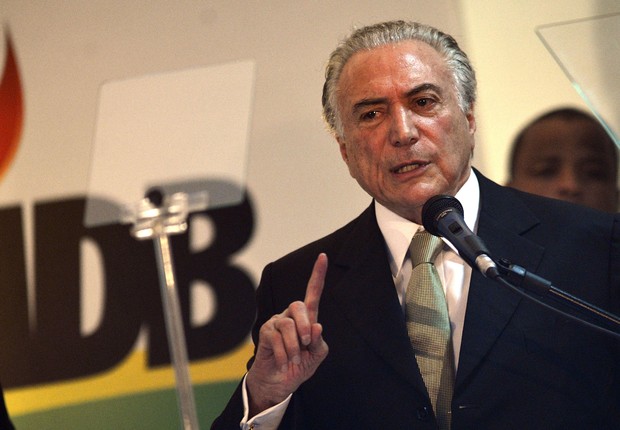 O vice-presidente da República, Michel Temer, no Congresso Nacional do PMDB (Foto: José Cruz/Agência Brasil)