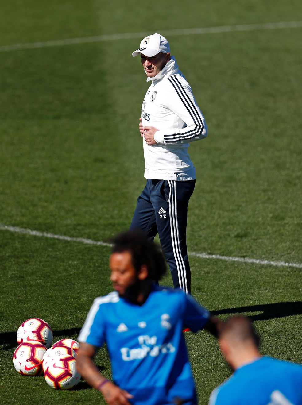 Zidane considera Marcelo apto a jogar neste sábado — Foto: Reuters