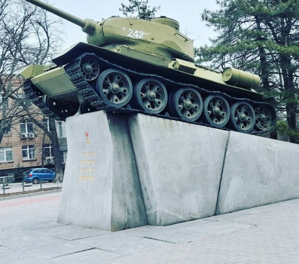 Praças em Dnipro, na Ucrânia, antes do ataque da Rússia — Foto: Arquivo pessoal