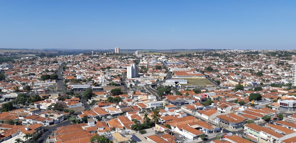 Catanduva (SP) durante 'lockdown' decretado pela prefeitura — Foto: Thiago Vasconcelos/TV TEM