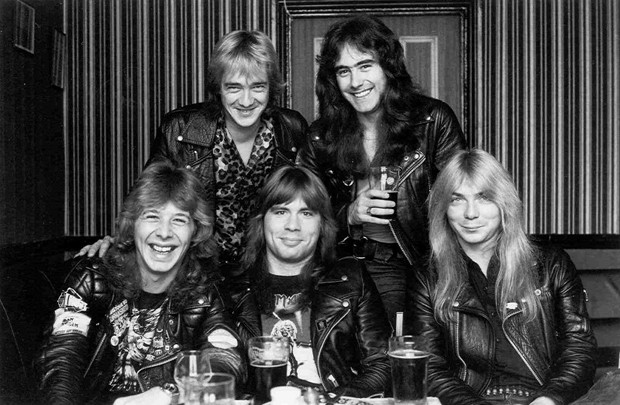 Iron Maiden nos seus primeiros anos: baterista Clive Burr é o primeiro à esquerda (Foto: Divulgação/Site oficial)