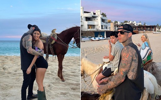 Travis Barker mostra 'dia perfeito' com seus filhos e Kourtney Kardashian 