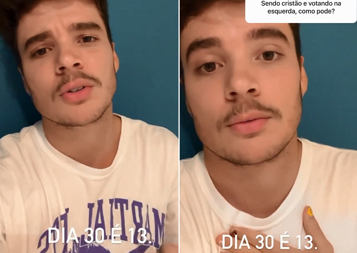 João Figueiredo é criticado por ser cristão e votar em Lula (Foto: Reprodução/Instagram)