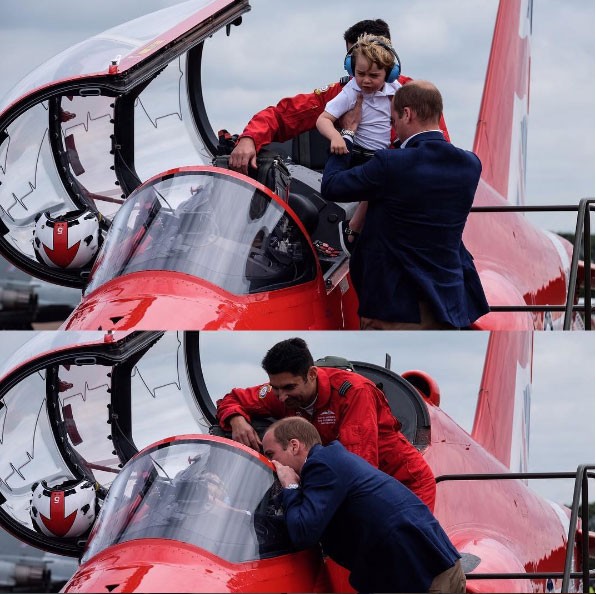George sendo colocado como "piloto" por William (Foto: Reprodução - Instagram)