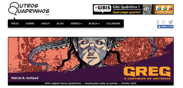 Para os fãs de HQs, site Outros Quadrinhos traz histórias de autores nacionais e internacionais (Foto: Reprodução/Outros Quadrinhos) Para os fãs de HQs, site Outros Quadrinhos traz histórias de autores nacionais e internacionais (Foto: Reprodução/Outros Quadrinhos)
