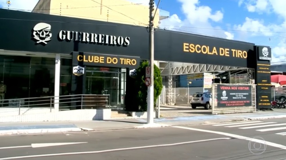 Clube de tiro em Serra, no Espírito Santo — Foto: Reprodução/TV Globo