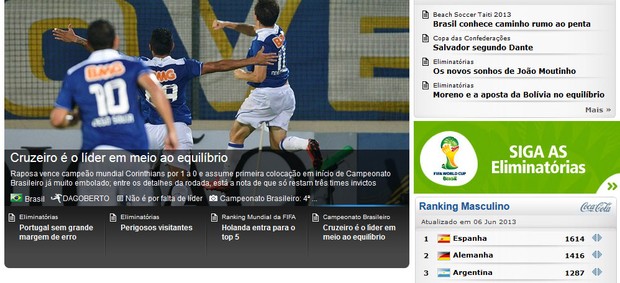 Fifa destaca em seu site título Mundial do Corinthians em 2000