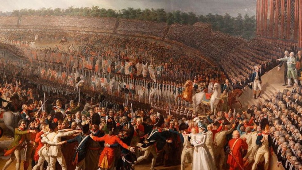 Festa da Federação, 14 de julho de 1790 — Foto: Getty Images via BBC