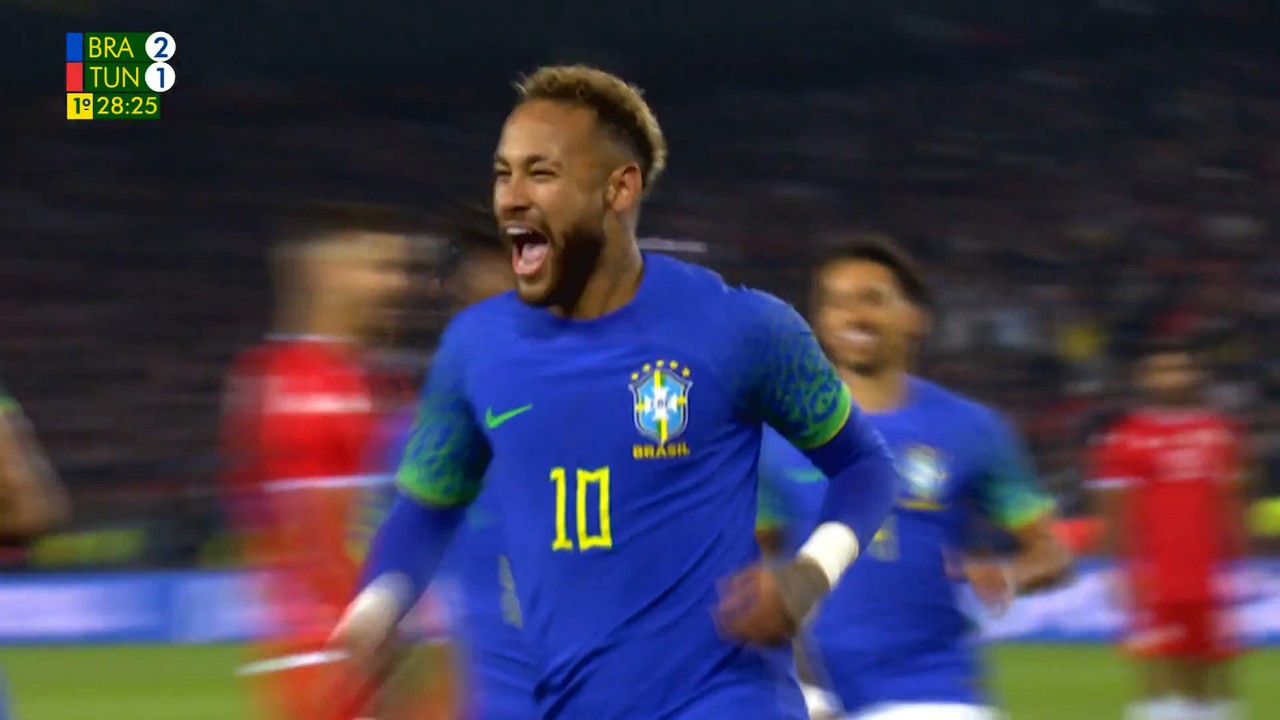 Veja os gols de Neymar pela Seleo Brasileira em 2022