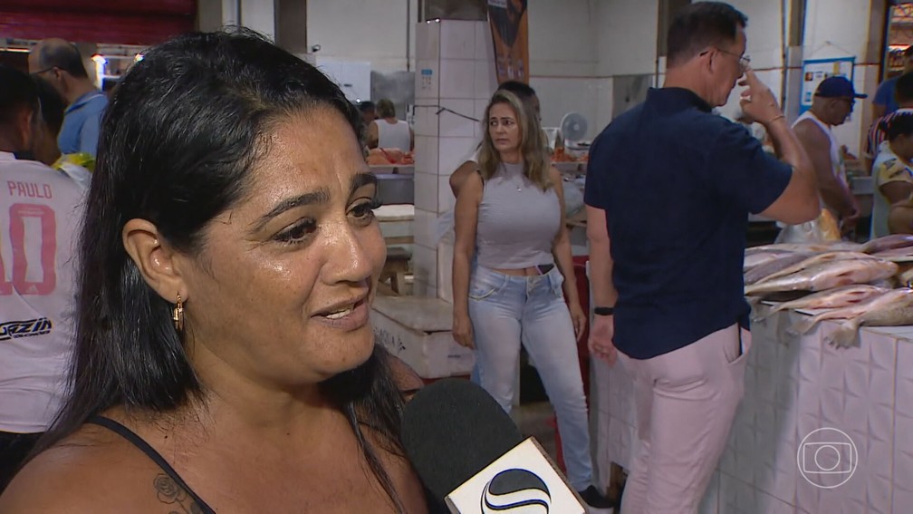 Ana da Silva fala da dificuldade do consumidor comprar peixe na Semana Santa — Foto: Reprodução TV Globo
