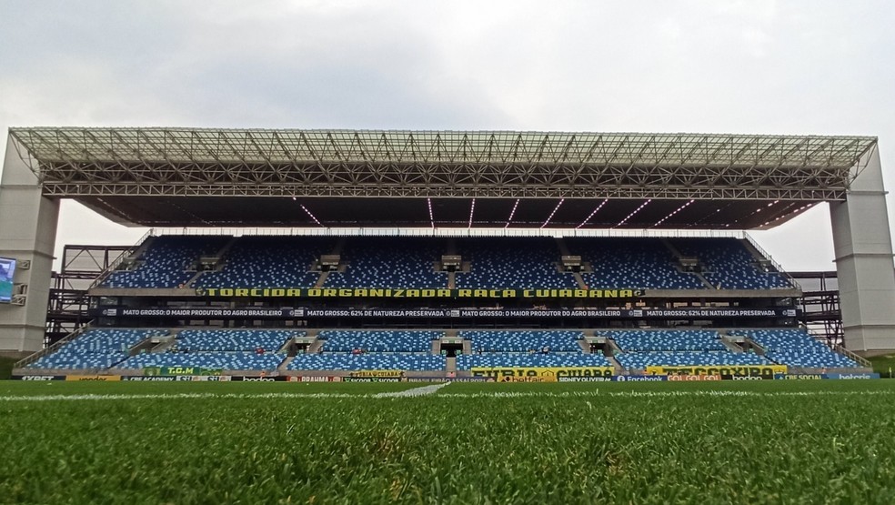  Arena Pantanal vai receber a decisão entre Atlético-MG e Flamengo, valendo o título da Supercopa — Foto: AssCom Dourado