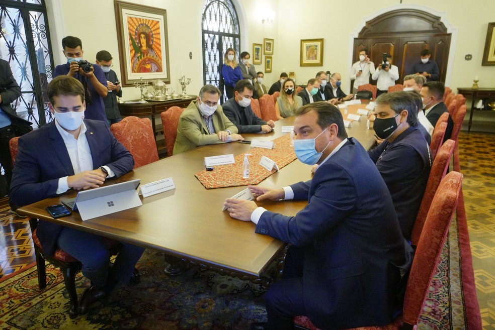 Governadores de SC, RS e PR participam de reunião em Florianópolis — Foto: Governo de Santa Catarina/Divulgação