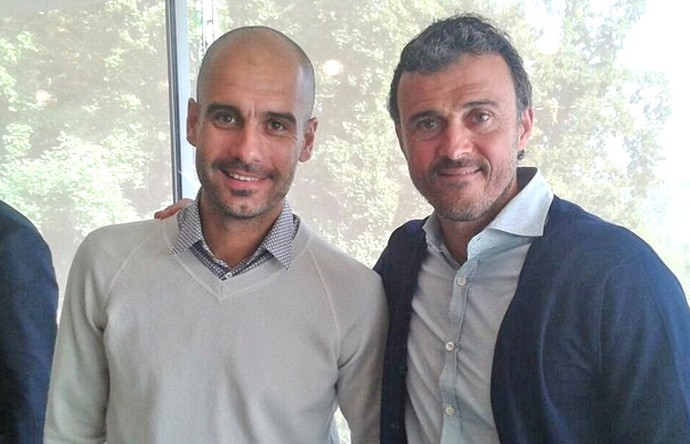 Guardiola e Luis Enrique, Barcelona (Foto: Reprodução / Instagram)