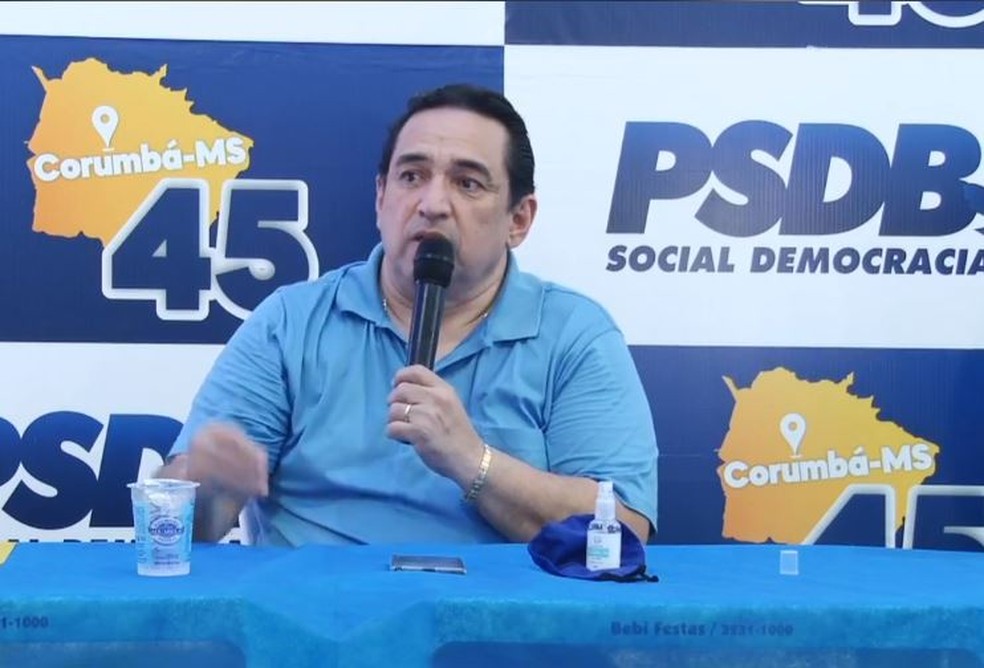 O Partido da Social Democracia Brasileira (PSDB) oficializou nesta quarta-feira (16) a candidatura de Marcelos Iunes a reeleição à prefeitura de Corumbá. — Foto: Reprodução/Redes Sociais