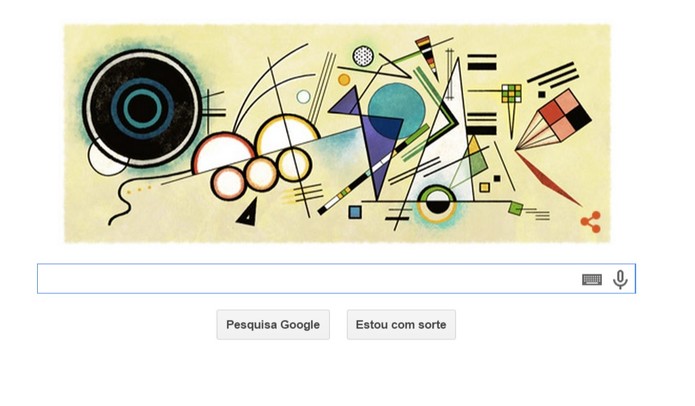 Wassily Kandinsky recebe homenagem em Doodle do Google com abstração (Foto: Reprodução/Google)