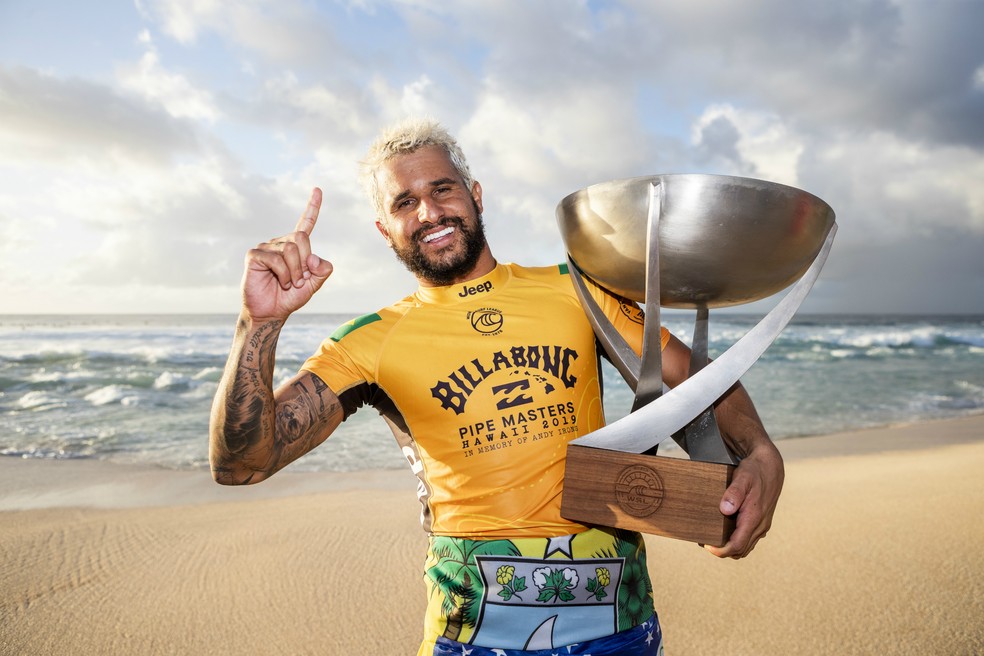 Ítalo Ferreira campeão mundial Pipe — Foto: Divulgação/WSL