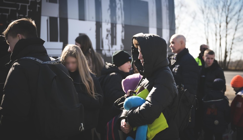 Jovens ucranianos resgatados pela Juventus  Foto: Divulgao