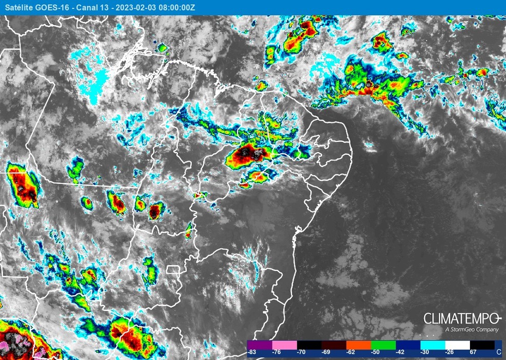 Previsão do tempo alerta para temporais em todo Piauí. — Foto: Reprodução / Clima Tempo 