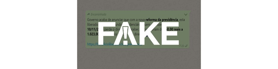 É #FAKE mensagem que diz que após Reforma da Previdência ser aprovada foi liberado saque do fundo previdenciário