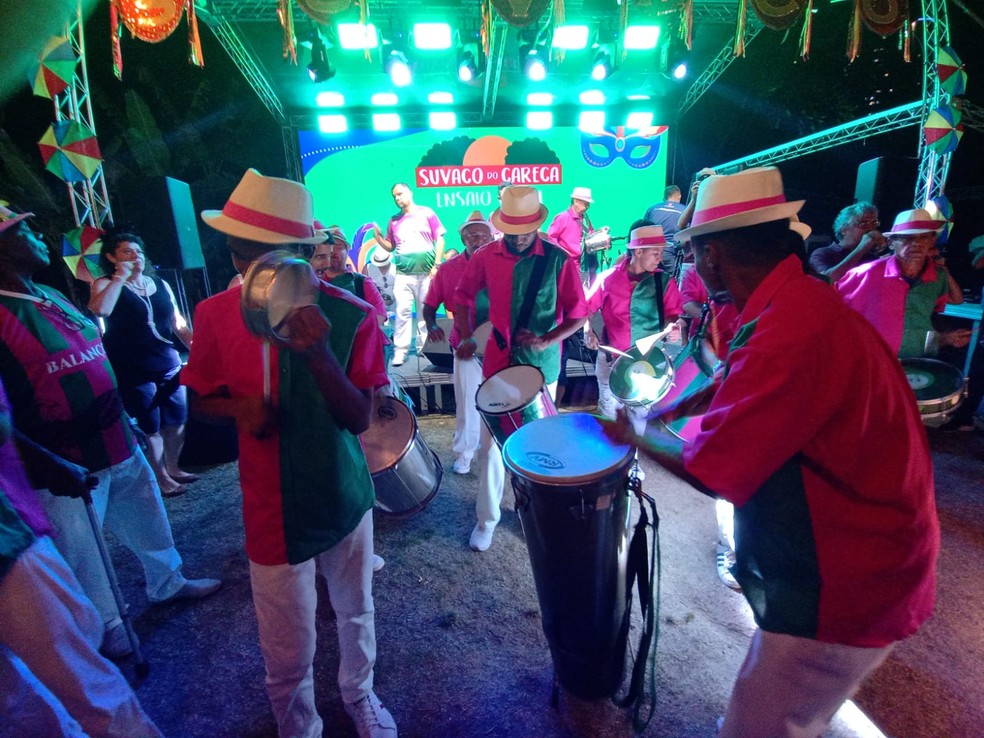 Escola de Samba Balanço do Morro se apresenta em evento do bloco Suvaco do Careca, em Natal — Foto: Divulgação
