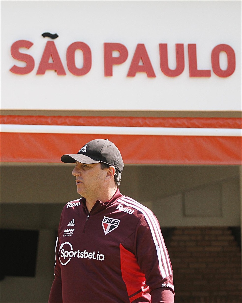 Rogério Ceni durante treino do São Paulo neste sábado — Foto: Divulgação/São Paulo FC