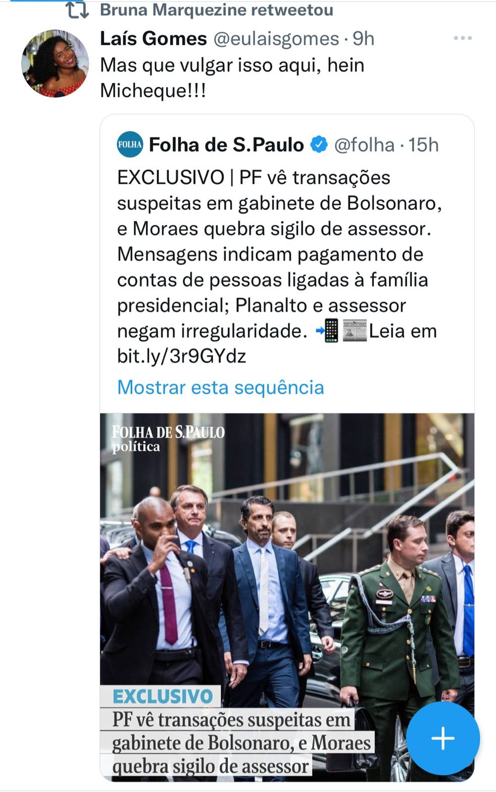 Publica&ccedil;&atilde;o compartilhada por Bruna Marquezine no Twitter &mdash; Foto: Reprodu&ccedil;&atilde;o/Twitter