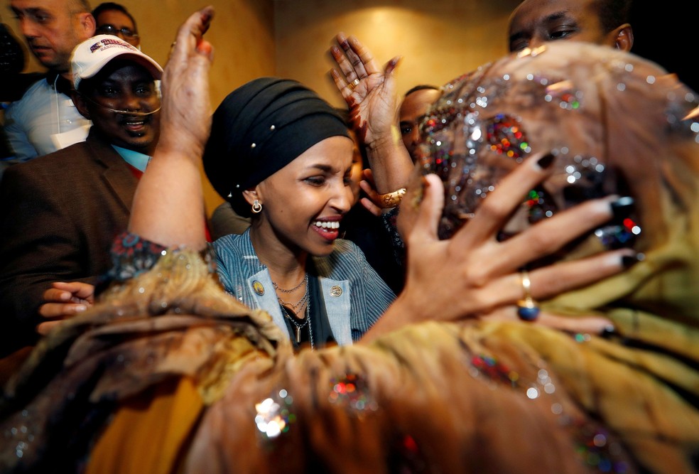 Ilhan Omar, deputada eleita do Partido Democrata nos aEUA — Foto: REUTERS/Eric Miller