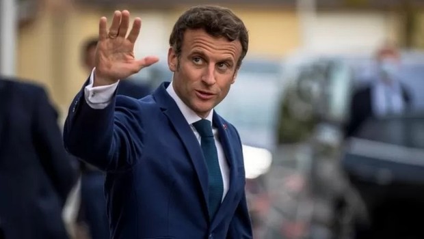 O presidente francês, Emmanuel Macron, foi reeleito com 58,6% dos votos (Foto: REUTERS via BBC)
