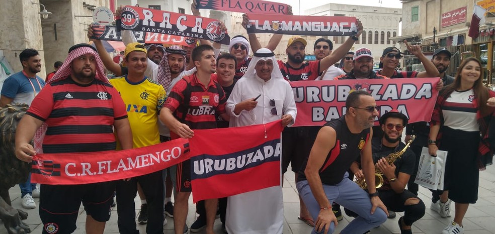 Torcedores do Flamengo no Catar — Foto: Janir Júnior