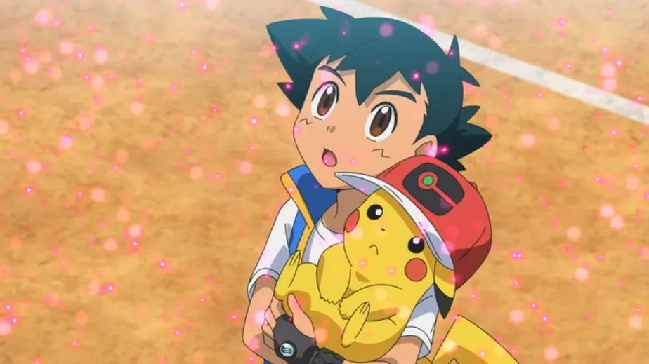 Ash Ketchum e Pikachu em anime de Pokémon